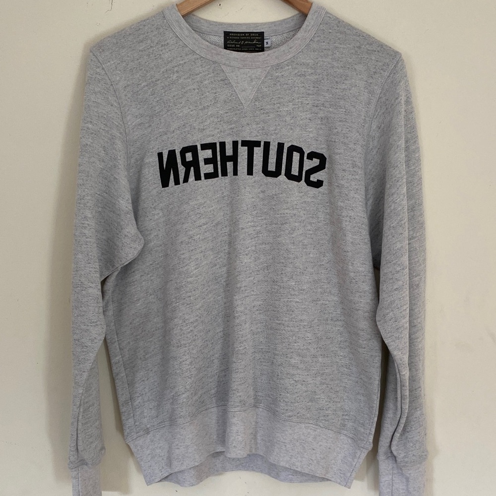 Backwards Southerner French Terry Crew Sweatshirt By Dixie Reserve Sz M Unisex